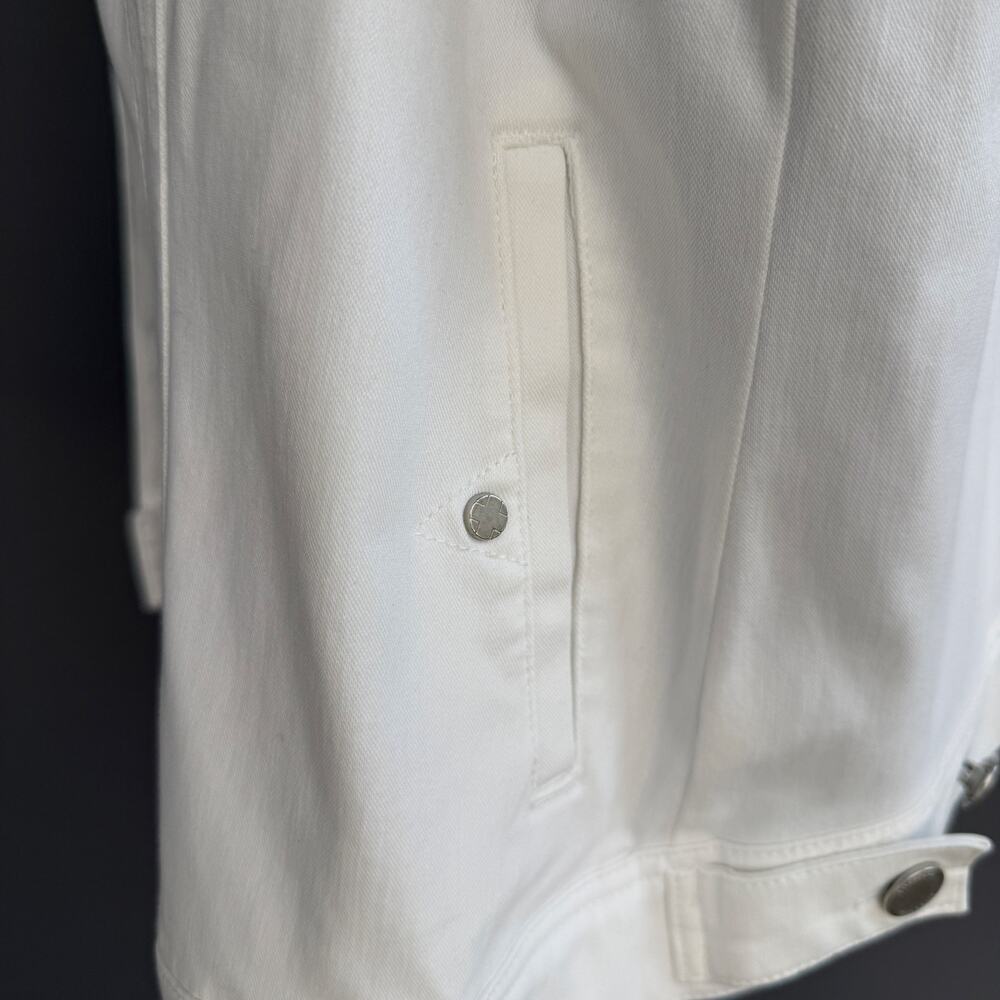 Womens Liverpool white stretch denim jacket - jean jacket - size XL - Picture 9 of 13